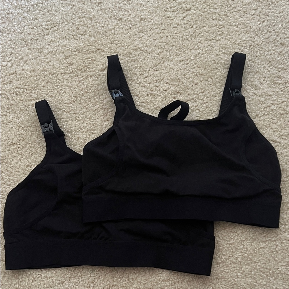 2 Momcozy Black Pumping & Nursing Bras